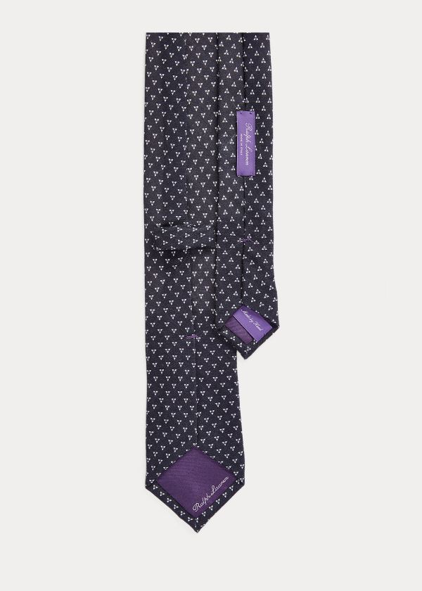 Men's Ralph Lauren Square-Print Cashmere-Silk Ties | 214530BYL